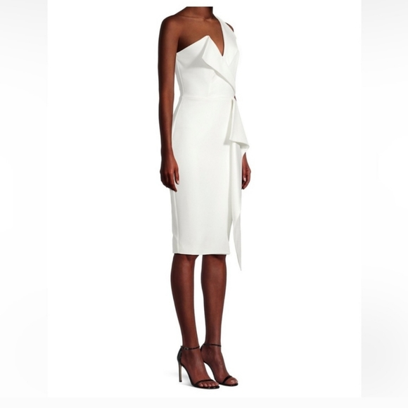 Lavish Alice Asymetrical Ruffled Midi Dress - Picture 4 of 10